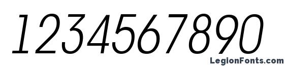 a AvanteLtNr ThinItalic Font, Number Fonts