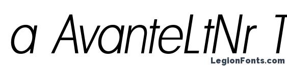 a AvanteLtNr ThinItalic font, free a AvanteLtNr ThinItalic font, preview a AvanteLtNr ThinItalic font