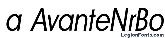 a AvanteNrBook Italic Font
