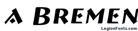 a BremenCaps Italic Font