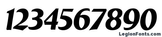 a BremenNr Italic Font, Number Fonts