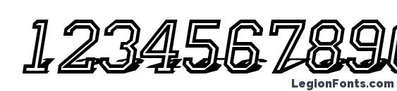 a CampusOtl3DShad Font, Number Fonts