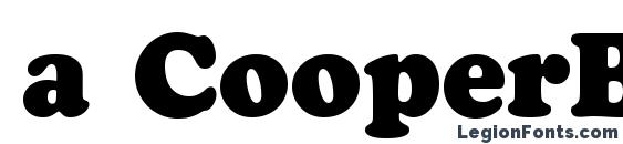 шрифт a CooperBlack, бесплатный шрифт a CooperBlack, предварительный просмотр шрифта a CooperBlack