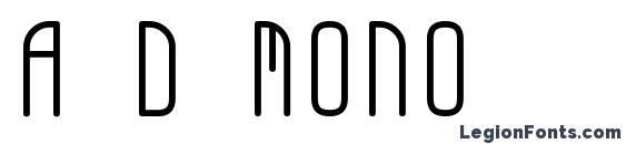 A d mono font, free A d mono font, preview A d mono font