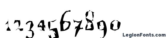 A Font with Serifs. Disordered Font, Number Fonts
