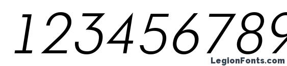 a FuturaOrtoLt LightItalic Font, Number Fonts