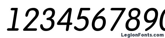 a FuturaRound Italic Font, Number Fonts