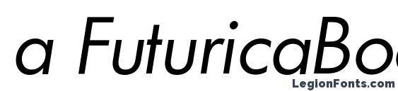 a FuturicaBook Italic Font