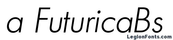 a FuturicaBs LightItalic Font