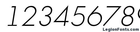 a FuturicaLt ThinItalic Font, Number Fonts