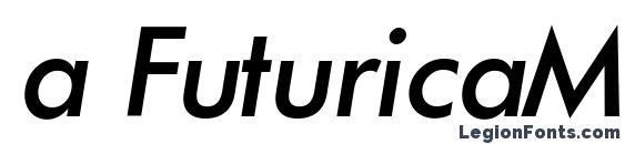 a FuturicaMedium Italic Font