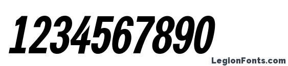 a GroticCn BoldItalic Font, Number Fonts