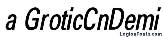 a GroticCnDemi Italic font, free a GroticCnDemi Italic font, preview a GroticCnDemi Italic font