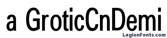 шрифт a GroticCnDemi, бесплатный шрифт a GroticCnDemi, предварительный просмотр шрифта a GroticCnDemi