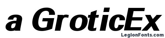 a GroticExtraBold Italic Font
