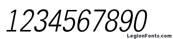 a GroticLtNr Italic Font, Number Fonts