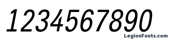 a GroticNr Italic Font, Number Fonts