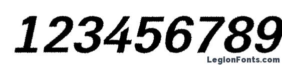 a GroticRoughObl Bold Font, Number Fonts
