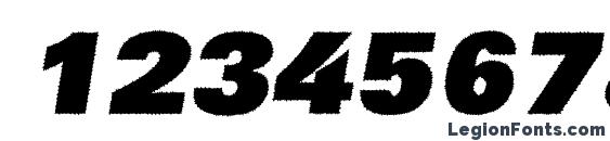 a GroticRoughXBkObl Font, Number Fonts