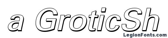 a GroticSh Bold Italic Font