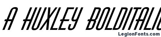 a Huxley BoldItalic Font
