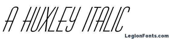 a Huxley Italic Font