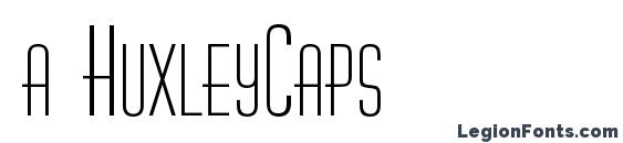 a HuxleyCaps Font