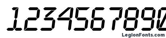 a LCDNovaObl Font, Number Fonts