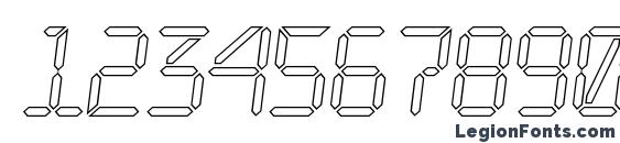 a LCDNovaOtlObl Font, Number Fonts