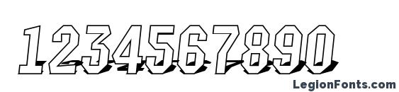 a MachinaNova3DSh Font, Number Fonts