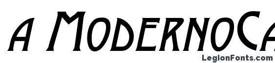a ModernoCaps Italic Font