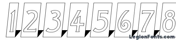 a ModernoCmOtl3DSh Font, Number Fonts