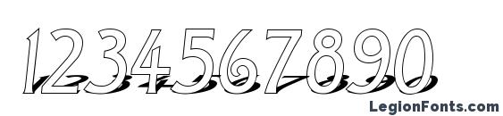 a ModernoOtl3DSh Font, Number Fonts