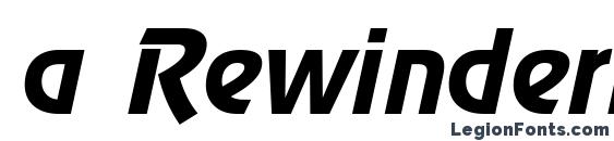 a RewinderDemi Italic Font