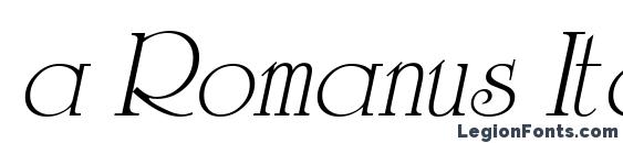 a Romanus Italic Font