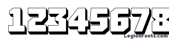 a SimplerE3D Font, Number Fonts