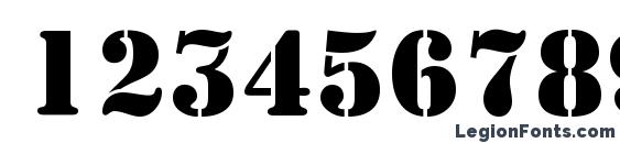 a Stamper Bold Font, Number Fonts