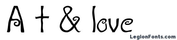 A t & love font, free A t & love font, preview A t & love font