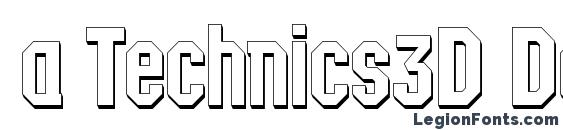 a Technics3D DemiBold font, free a Technics3D DemiBold font, preview a Technics3D DemiBold font