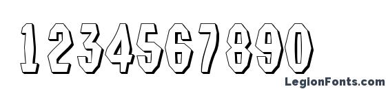 a Technics3DFsy DemiBold Font, Number Fonts