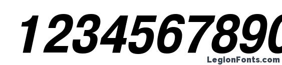 A1011Helvetika CoNdBold Italic Font, Number Fonts