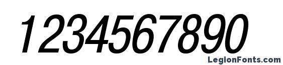A1011Helvetika CoNdensed Italic Font, Number Fonts