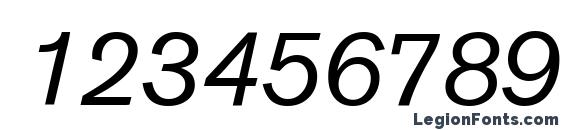 A750 Sans Italic Font, Number Fonts