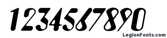 A770 Deco Italic Font, Number Fonts