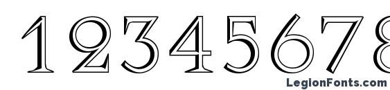 A850 Deco Regular Font, Number Fonts