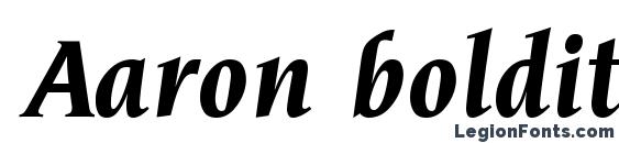 Aaron bolditalic font, free Aaron bolditalic font, preview Aaron bolditalic font