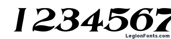 Abbey old style sf bold italic Font, Number Fonts