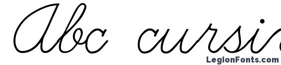 Abc cursive font, free Abc cursive font, preview Abc cursive font