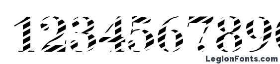 Abctech bodoni stripe2 Font, Number Fonts