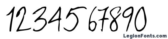 Abera regular ttnorm Font, Number Fonts